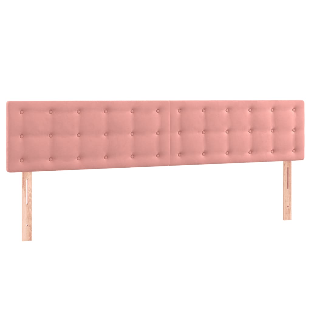 Hoofdbord LED 200x5x78/88 cm fluweel roze Hoofdborden en voetborden | Creëer jouw Trendy Thuis | Gratis bezorgd & Retour | Trendy.nl