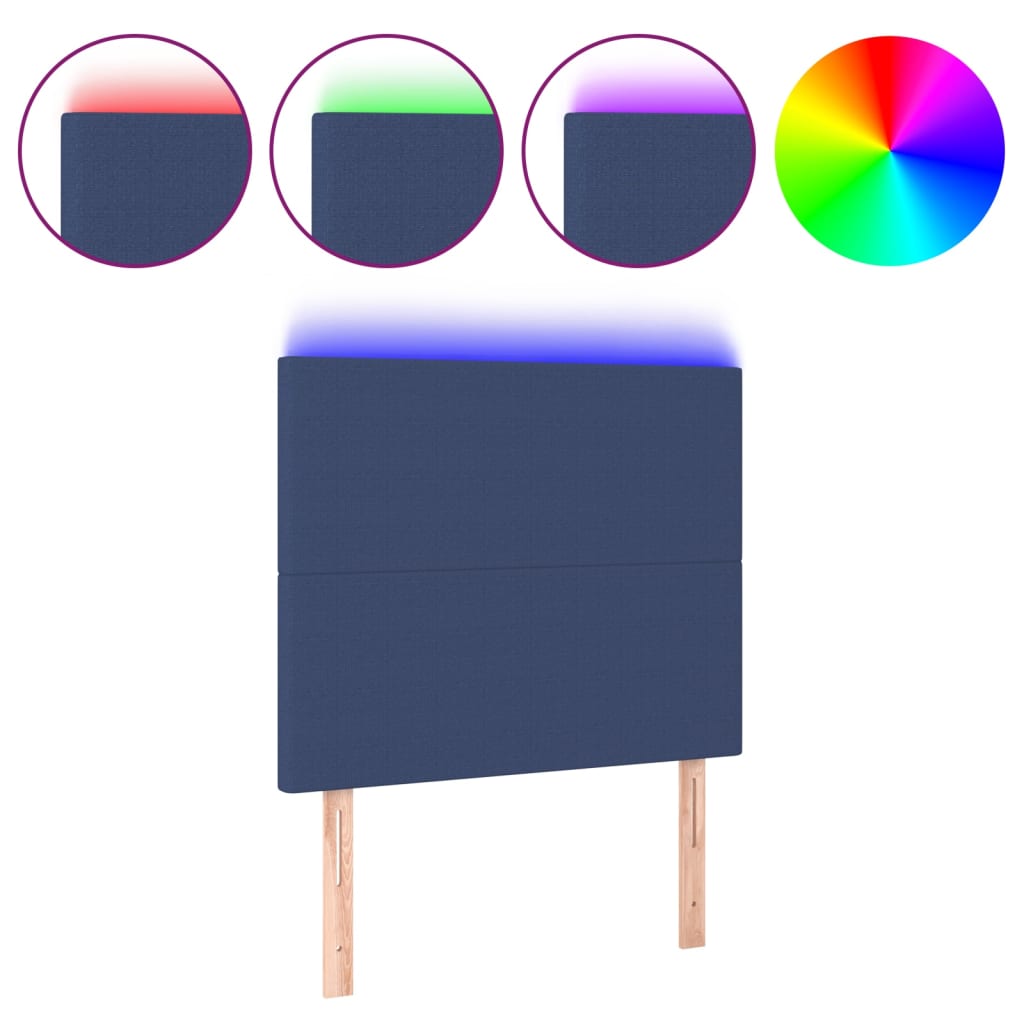 Hoofdbord LED 100x5x118/128 cm stof blauw Hoofdborden en voetborden | Creëer jouw Trendy Thuis | Gratis bezorgd & Retour | Trendy.nl