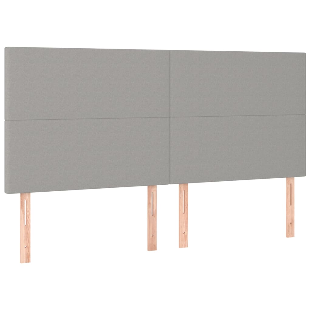 Hoofdbord LED 160x5x118/128 cm stof lichtgrijs Hoofdborden en voetborden | Creëer jouw Trendy Thuis | Gratis bezorgd & Retour | Trendy.nl