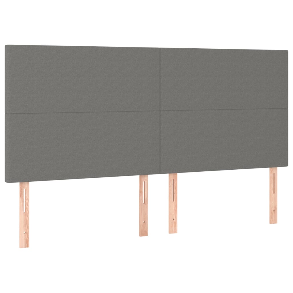 Hoofdbord LED 160x5x118/128 cm stof donkergrijs Hoofdborden en voetborden | Creëer jouw Trendy Thuis | Gratis bezorgd & Retour | Trendy.nl