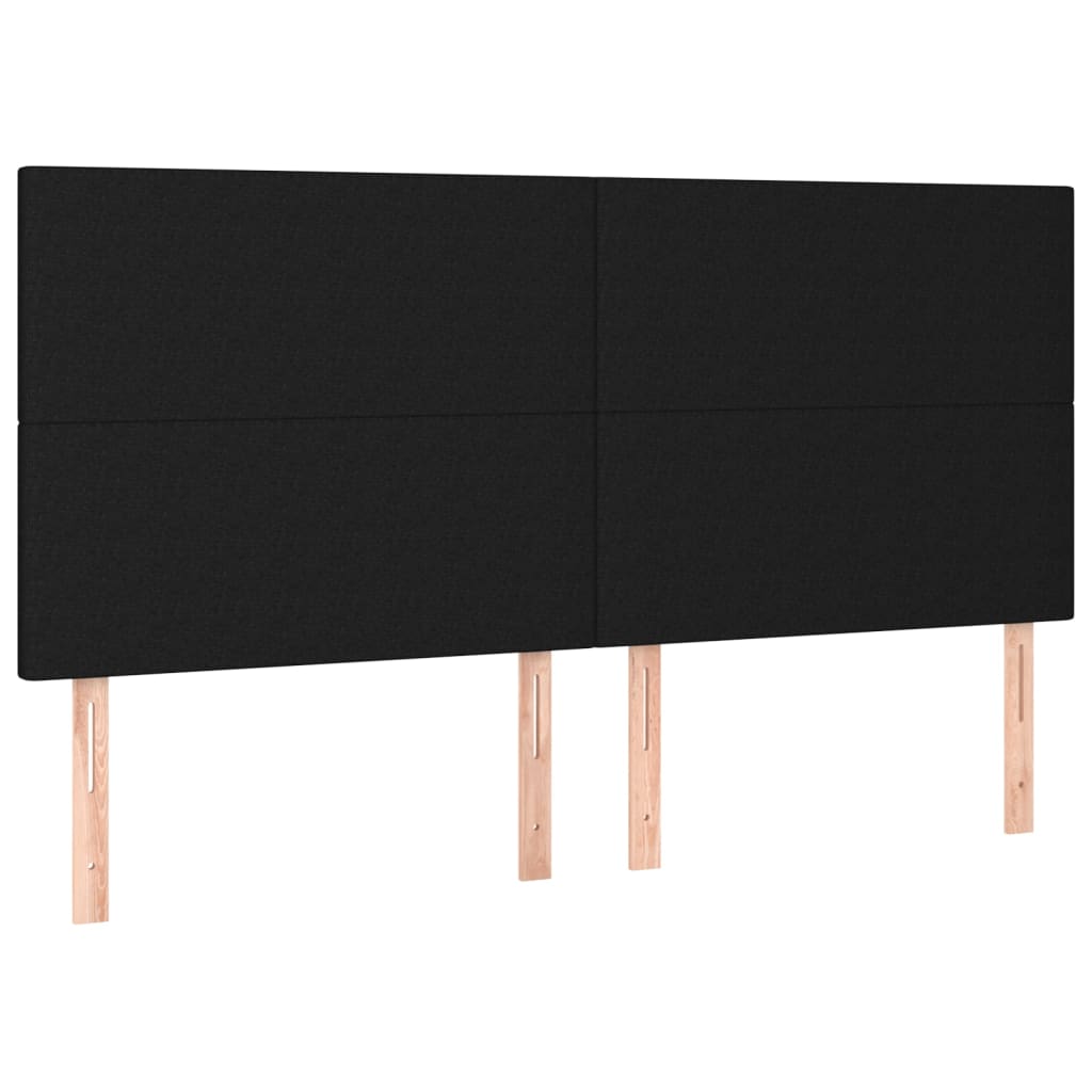 Hoofdbord LED 160x5x118/128 cm stof zwart Hoofdborden en voetborden | Creëer jouw Trendy Thuis | Gratis bezorgd & Retour | Trendy.nl