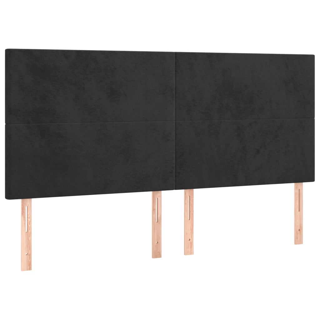 Hoofdbord LED 160x5x118/128 cm fluweel zwart Hoofdborden en voetborden | Creëer jouw Trendy Thuis | Gratis bezorgd & Retour | Trendy.nl