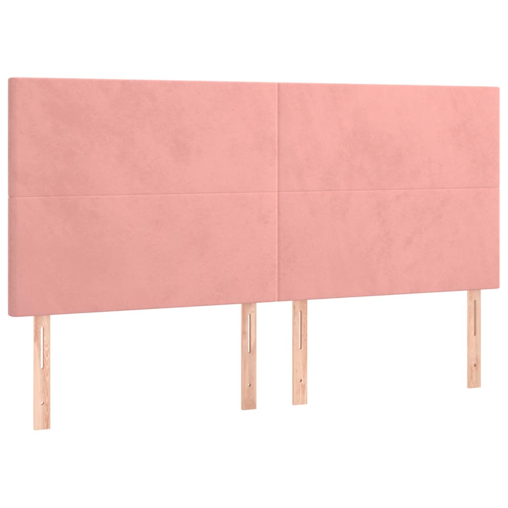 Hoofdbord LED 180x5x118/128 cm fluweel roze Hoofdborden en voetborden | Creëer jouw Trendy Thuis | Gratis bezorgd & Retour | Trendy.nl