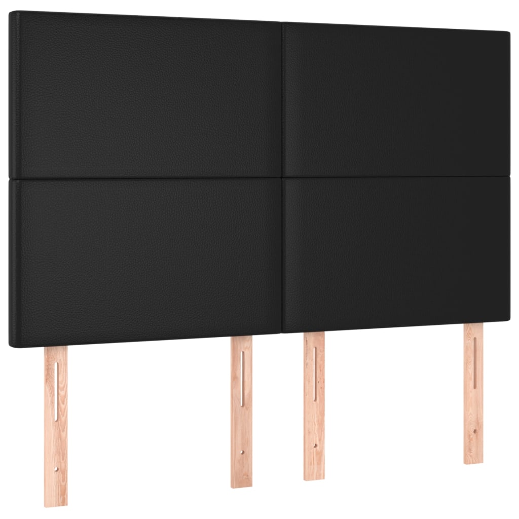 Hoofdbord LED 144x5x118/128 cm kunstleer zwart Hoofdborden en voetborden | Creëer jouw Trendy Thuis | Gratis bezorgd & Retour | Trendy.nl