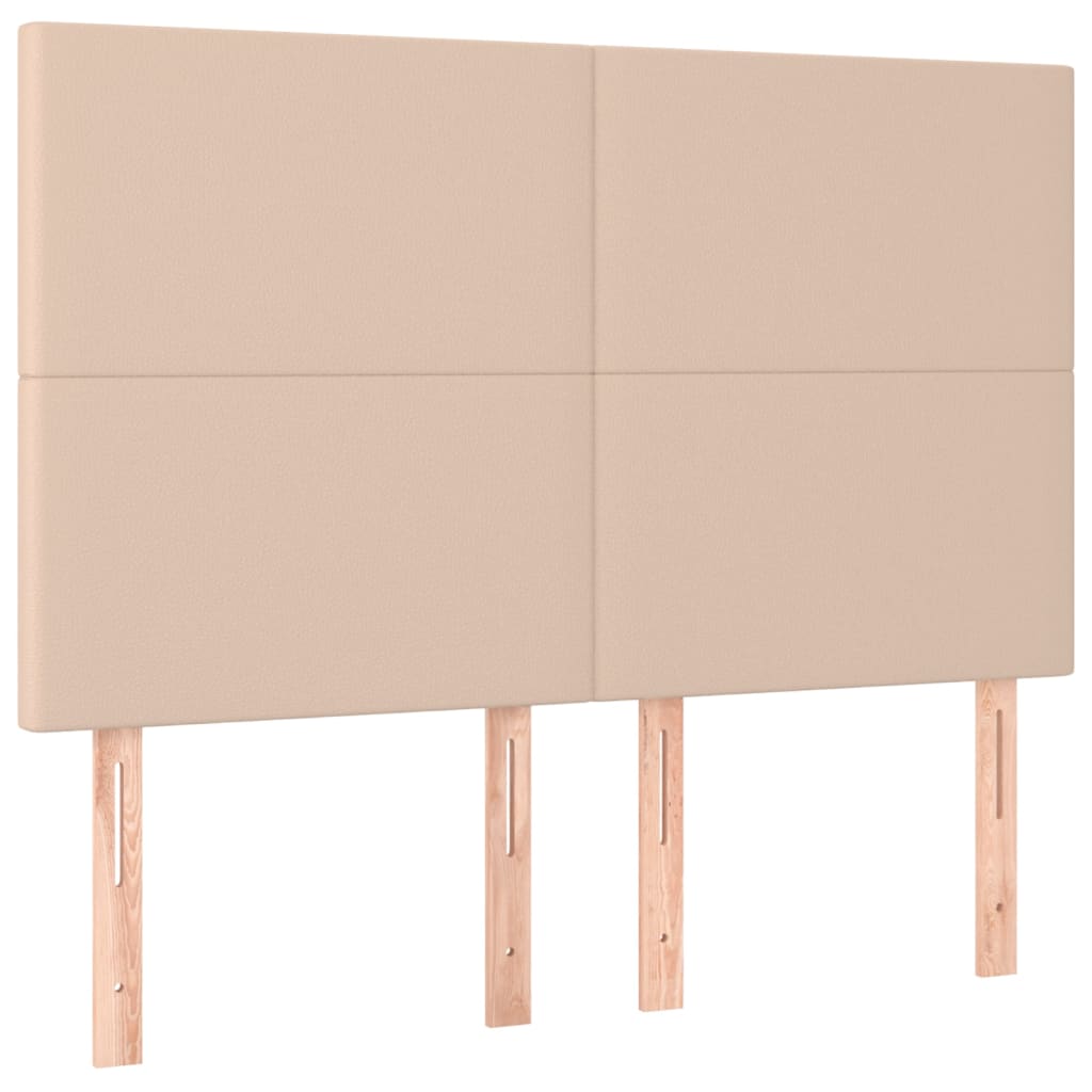 Hoofdbord LED 144x5x118/128 cm kunstleer cappuccinokleurig Hoofdborden en voetborden | Creëer jouw Trendy Thuis | Gratis bezorgd & Retour | Trendy.nl