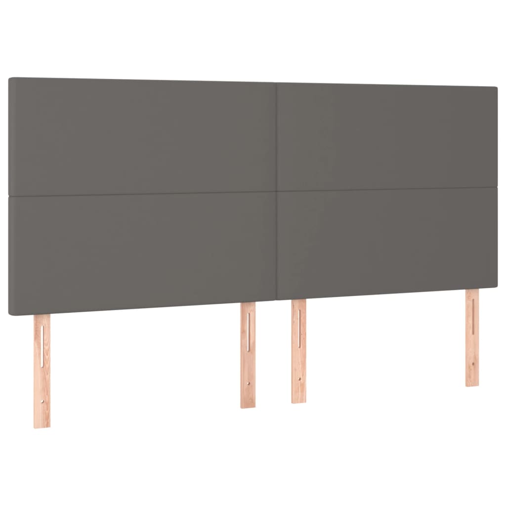 Hoofdbord LED 160x5x118/128 cm kunstleer grijs Hoofdborden en voetborden | Creëer jouw Trendy Thuis | Gratis bezorgd & Retour | Trendy.nl