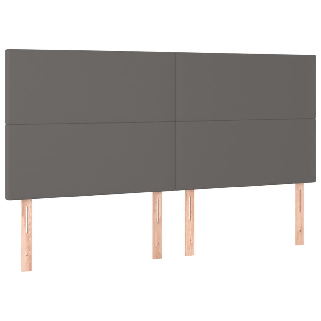 Hoofdbord LED 180x5x118/128 cm kunstleer grijs Hoofdborden en voetborden | Creëer jouw Trendy Thuis | Gratis bezorgd & Retour | Trendy.nl