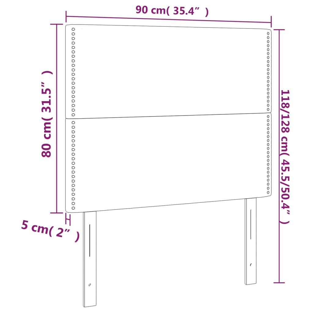 Hoofdbord LED 90x5x118/128 cm fluweel lichtgrijs Hoofdborden en voetborden | Creëer jouw Trendy Thuis | Gratis bezorgd & Retour | Trendy.nl