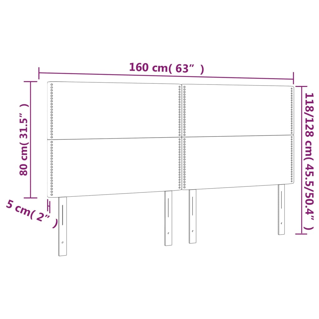 Hoofdbord LED 160x5x118/128 cm fluweel roze Hoofdborden en voetborden | Creëer jouw Trendy Thuis | Gratis bezorgd & Retour | Trendy.nl