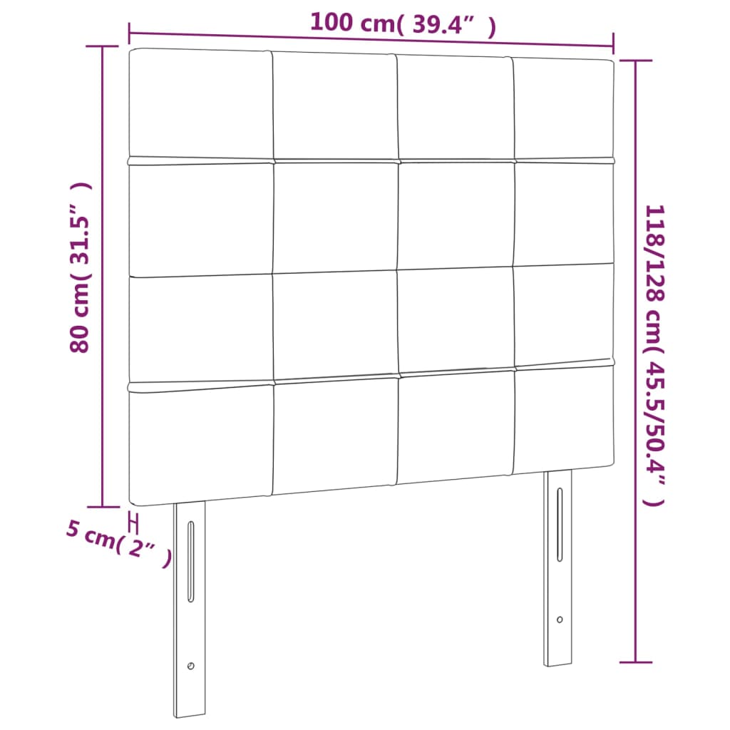 Hoofdbord LED 100x5x118/128 cm stof lichtgrijs Hoofdborden en voetborden | Creëer jouw Trendy Thuis | Gratis bezorgd & Retour | Trendy.nl