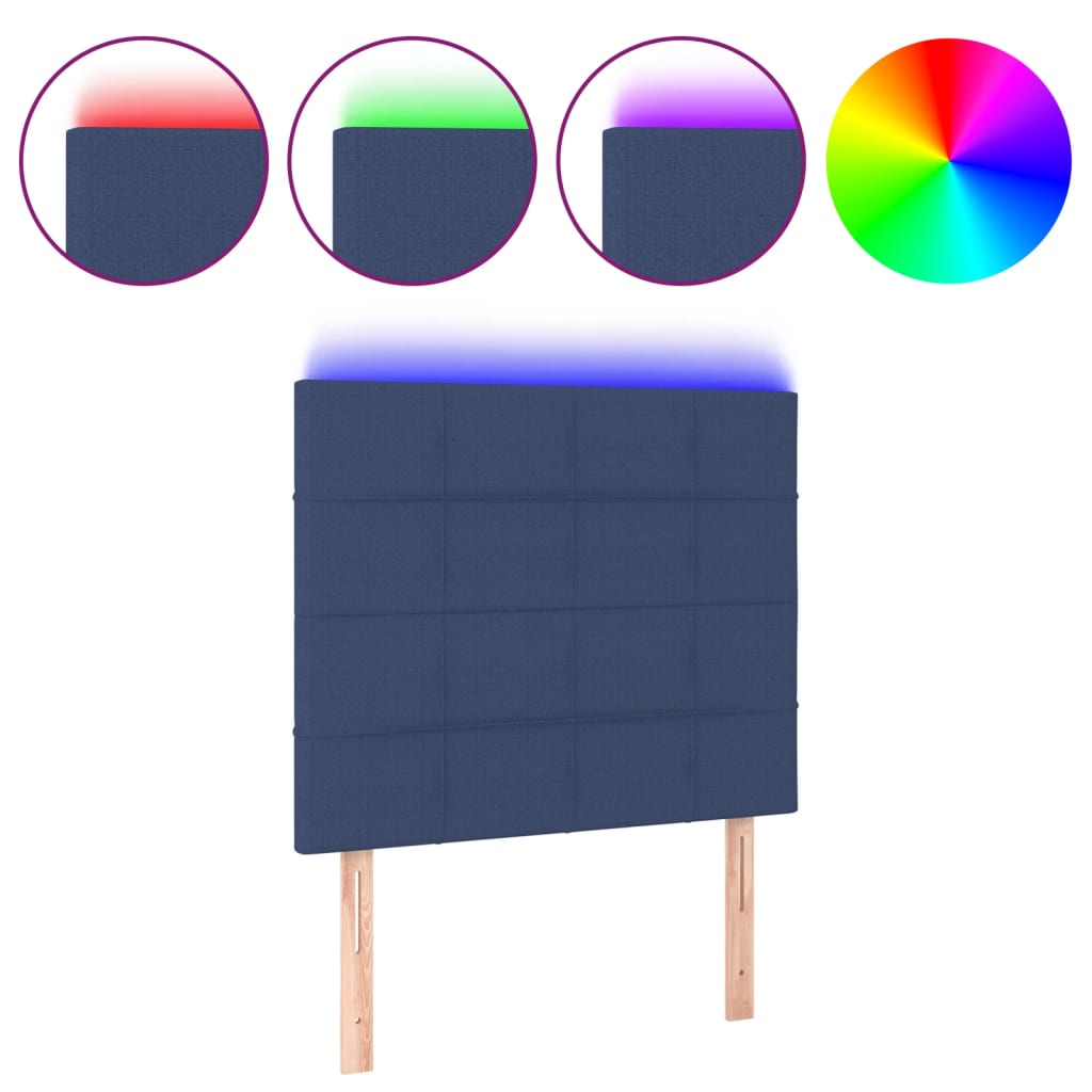 Hoofdbord LED 100x5x118/128 cm stof blauw Hoofdborden en voetborden | Creëer jouw Trendy Thuis | Gratis bezorgd & Retour | Trendy.nl