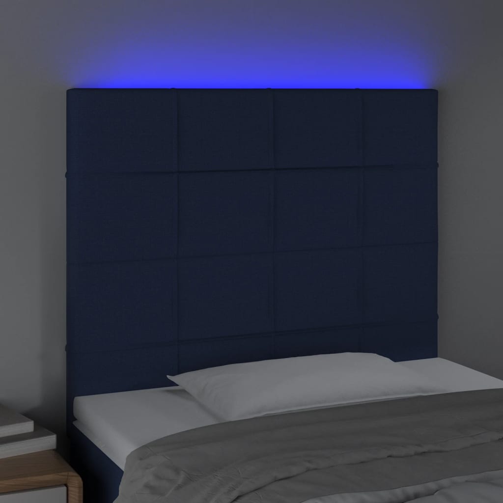 Hoofdbord LED 100x5x118/128 cm stof blauw Hoofdborden en voetborden | Creëer jouw Trendy Thuis | Gratis bezorgd & Retour | Trendy.nl