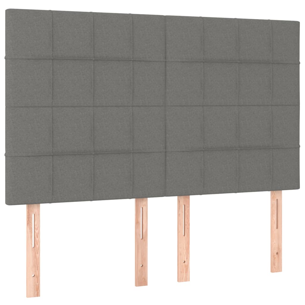 Hoofdbord LED 144x5x118/128 cm stof donkergrijs Hoofdborden en voetborden | Creëer jouw Trendy Thuis | Gratis bezorgd & Retour | Trendy.nl