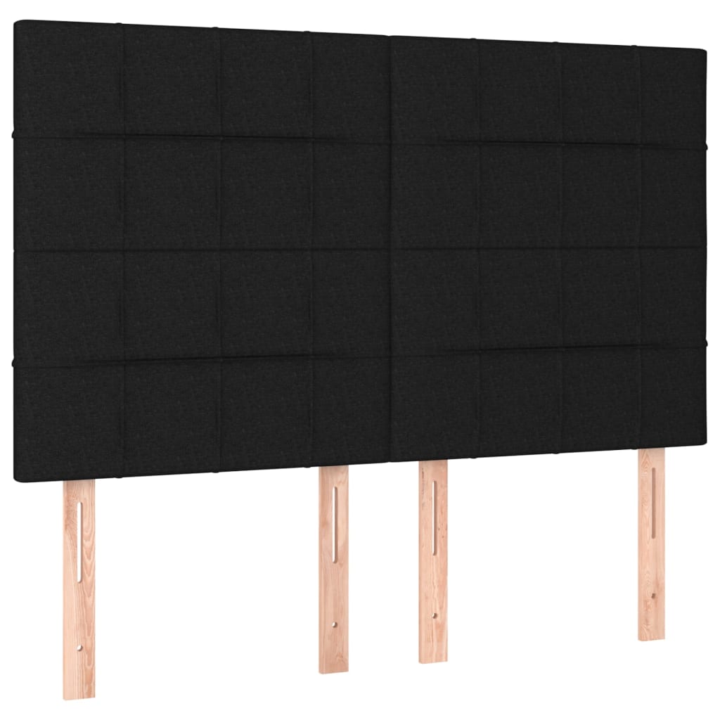 Hoofdbord LED 144x5x118/128 cm stof zwart Hoofdborden en voetborden | Creëer jouw Trendy Thuis | Gratis bezorgd & Retour | Trendy.nl