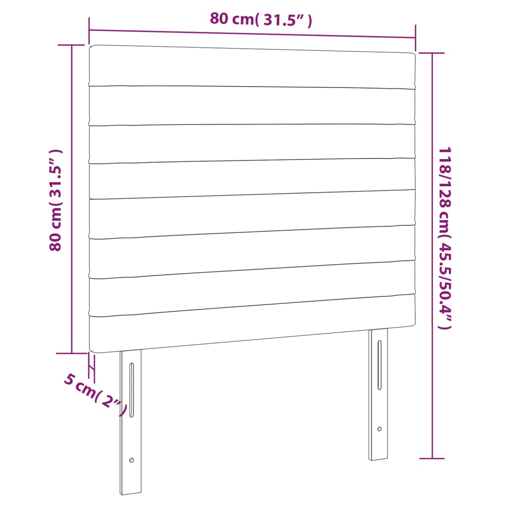 Hoofdbord LED 80x5x118/128 cm stof donkergrijs Hoofdborden en voetborden | Creëer jouw Trendy Thuis | Gratis bezorgd & Retour | Trendy.nl