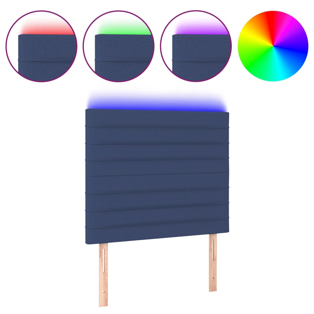 Hoofdbord LED 100x5x118/128 cm stof blauw Hoofdborden en voetborden | Creëer jouw Trendy Thuis | Gratis bezorgd & Retour | Trendy.nl