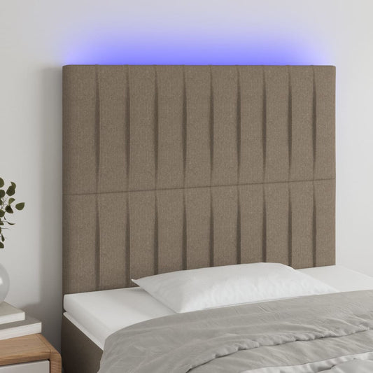 Hoofdbord LED 90x5x118/128 cm stof taupe Hoofdborden en voetborden | Creëer jouw Trendy Thuis | Gratis bezorgd & Retour | Trendy.nl