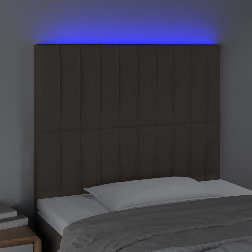 Hoofdbord LED 100x5x118/128 cm stof taupe Hoofdborden en voetborden | Creëer jouw Trendy Thuis | Gratis bezorgd & Retour | Trendy.nl