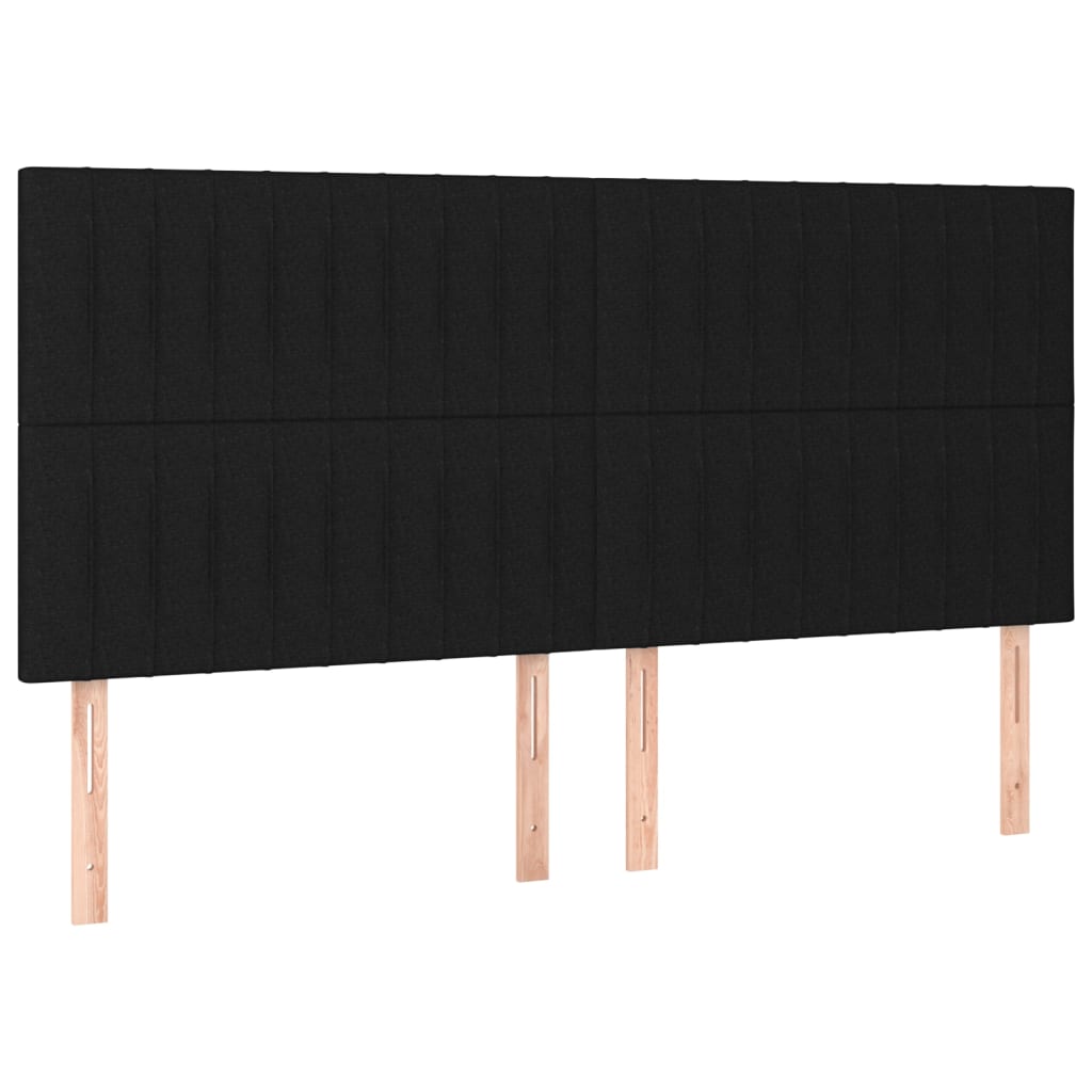 Hoofdbord LED 180x5x118/128 cm stof zwart Hoofdborden en voetborden | Creëer jouw Trendy Thuis | Gratis bezorgd & Retour | Trendy.nl