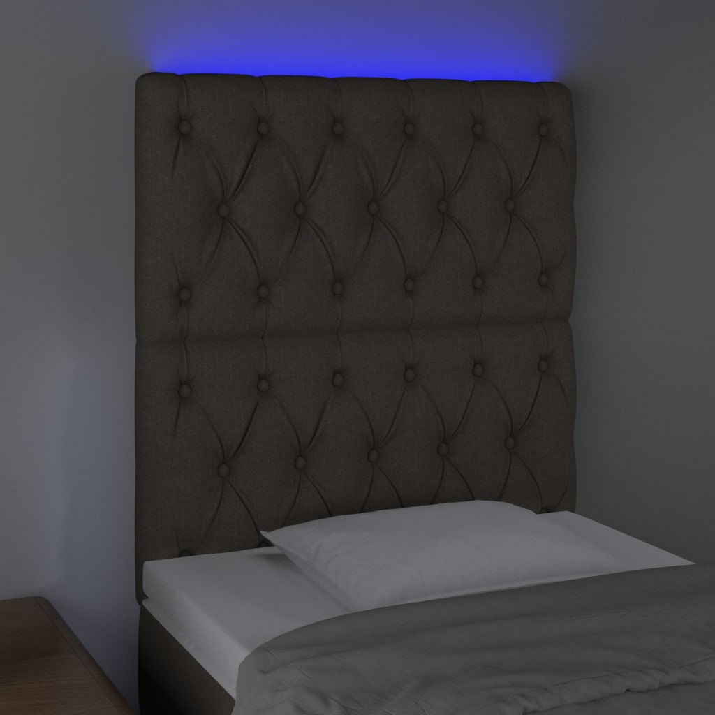 Hoofdbord LED 80x7x118/128 cm stof taupe Hoofdborden en voetborden | Creëer jouw Trendy Thuis | Gratis bezorgd & Retour | Trendy.nl