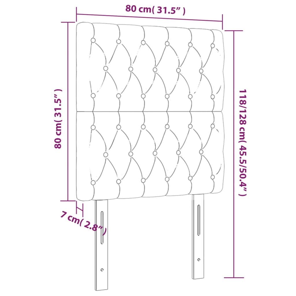 Hoofdbord LED 80x7x118/128 cm stof taupe Hoofdborden en voetborden | Creëer jouw Trendy Thuis | Gratis bezorgd & Retour | Trendy.nl