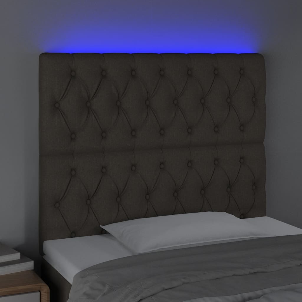 Hoofdbord LED 90x7x118/128 cm stof taupe Hoofdborden en voetborden | Creëer jouw Trendy Thuis | Gratis bezorgd & Retour | Trendy.nl