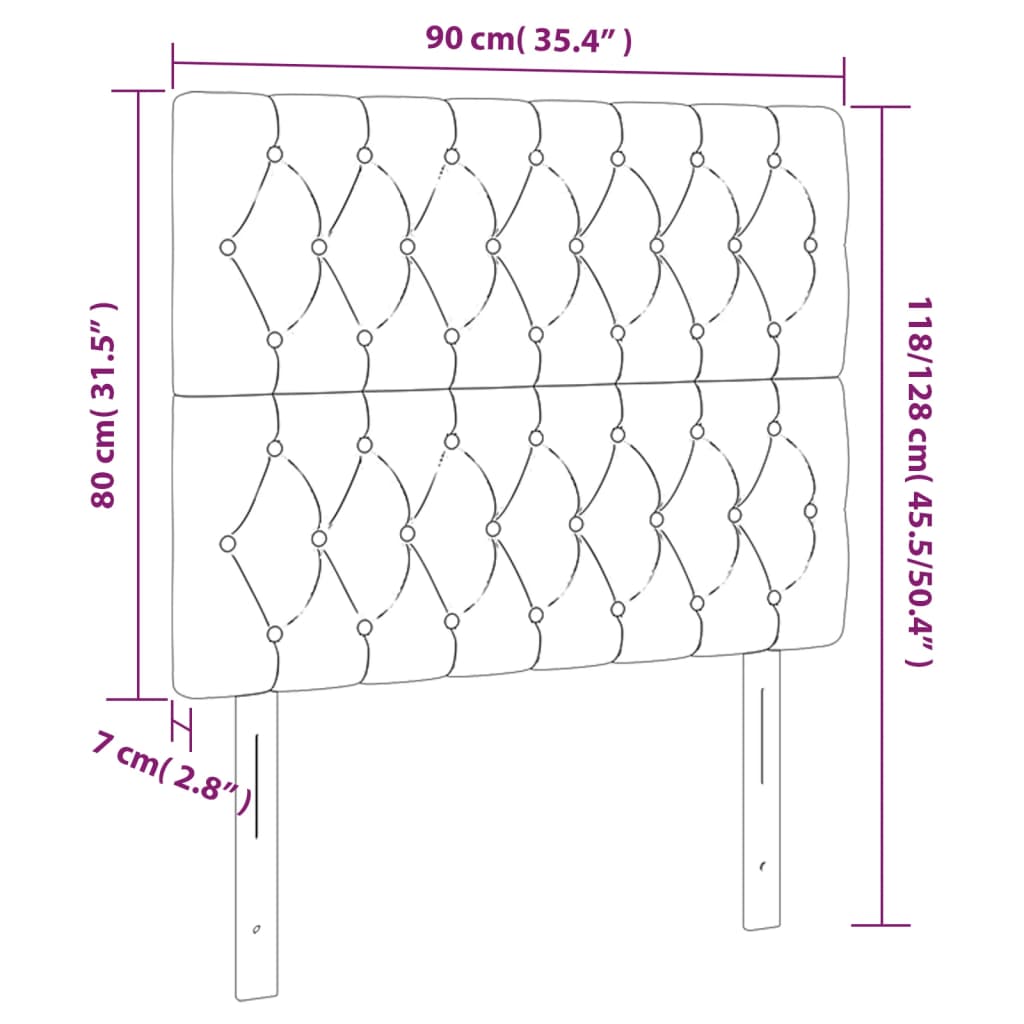 Hoofdbord LED 90x7x118/128 cm stof taupe Hoofdborden en voetborden | Creëer jouw Trendy Thuis | Gratis bezorgd & Retour | Trendy.nl