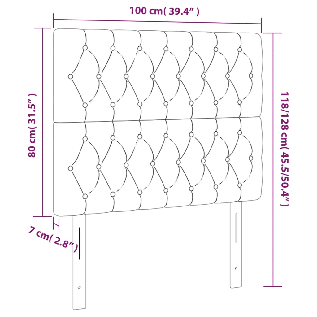 Hoofdbord LED 100x7x118/128 cm stof taupe Hoofdborden en voetborden | Creëer jouw Trendy Thuis | Gratis bezorgd & Retour | Trendy.nl