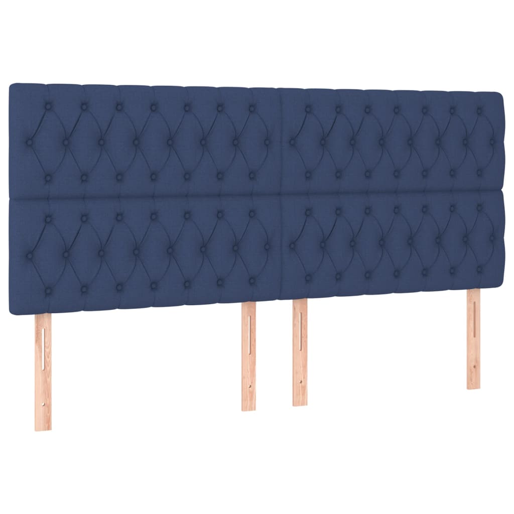 Hoofdbord LED 200x7x118/128 cm stof blauw Hoofdborden en voetborden | Creëer jouw Trendy Thuis | Gratis bezorgd & Retour | Trendy.nl