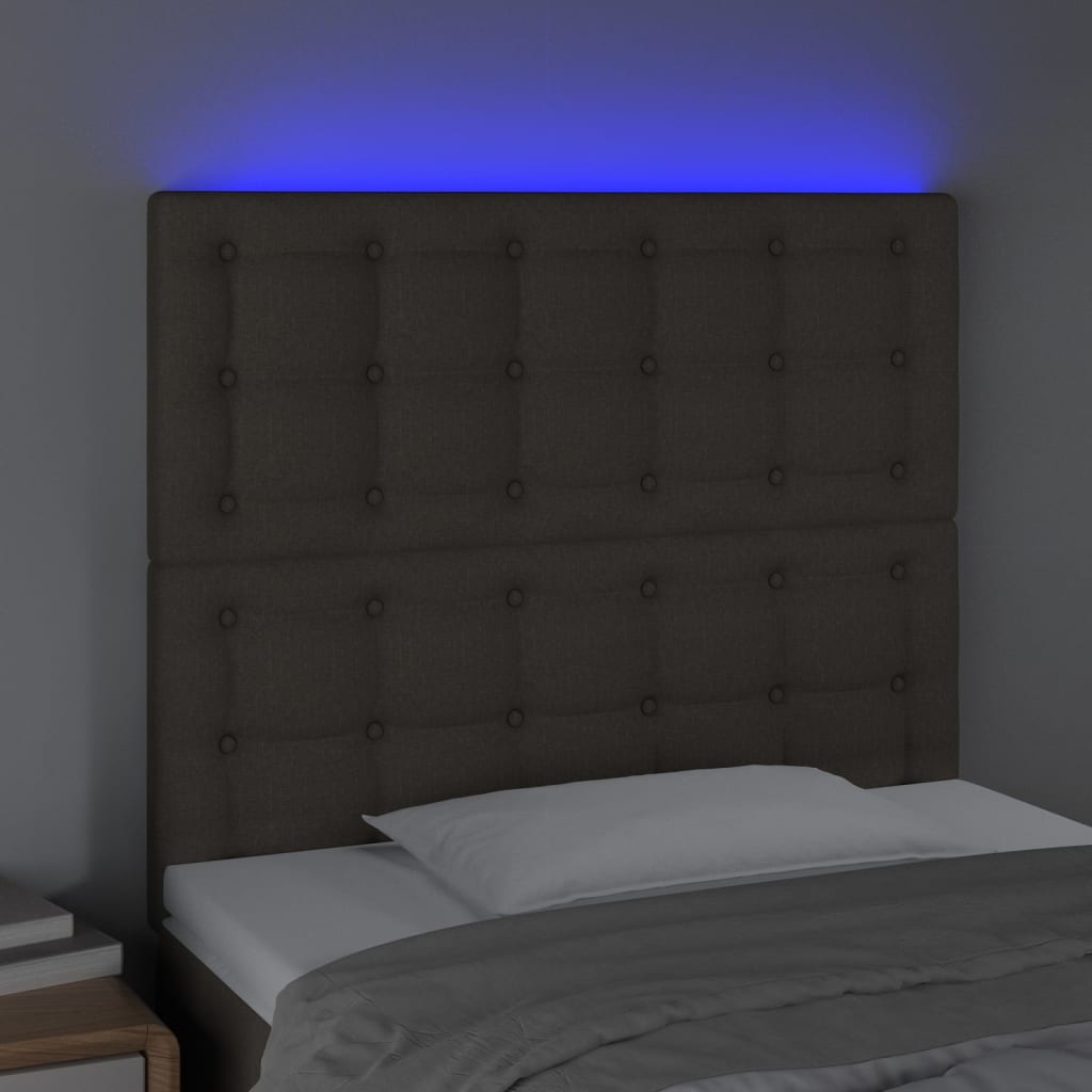 Hoofdbord LED 90x5x118/128 cm stof taupe Hoofdborden en voetborden | Creëer jouw Trendy Thuis | Gratis bezorgd & Retour | Trendy.nl