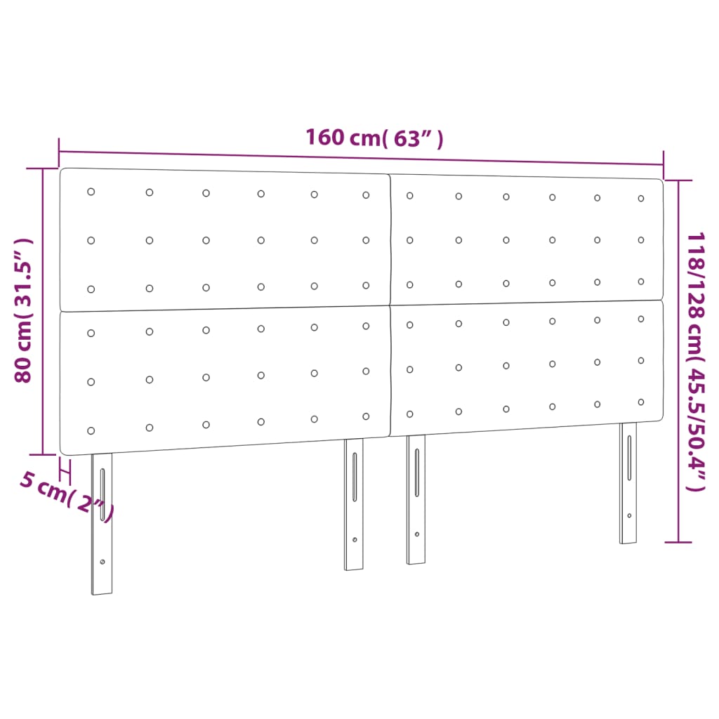 Hoofdbord LED 160x5x118/128 cm fluweel zwart Hoofdborden en voetborden | Creëer jouw Trendy Thuis | Gratis bezorgd & Retour | Trendy.nl