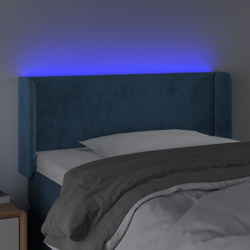 Hoofdbord LED 93x16x78/88 cm fluweel blauw Hoofdborden en voetborden | Creëer jouw Trendy Thuis | Gratis bezorgd & Retour | Trendy.nl
