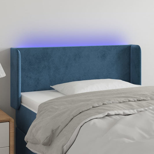 Hoofdbord LED 93x16x78/88 cm fluweel blauw Hoofdborden en voetborden | Creëer jouw Trendy Thuis | Gratis bezorgd & Retour | Trendy.nl