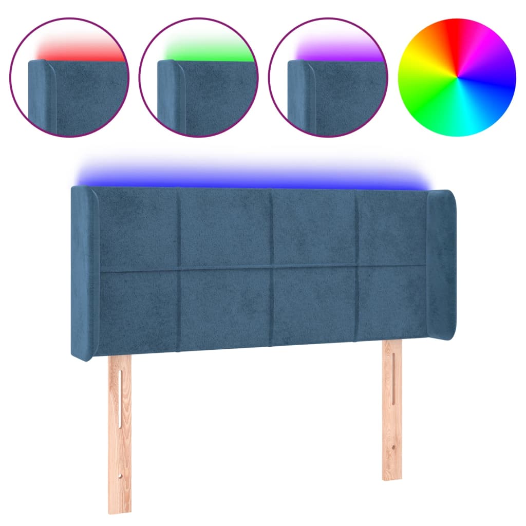 Hoofdbord LED 83x16x78/88 cm fluweel donkergroen Hoofdborden en voetborden | Creëer jouw Trendy Thuis | Gratis bezorgd & Retour | Trendy.nl