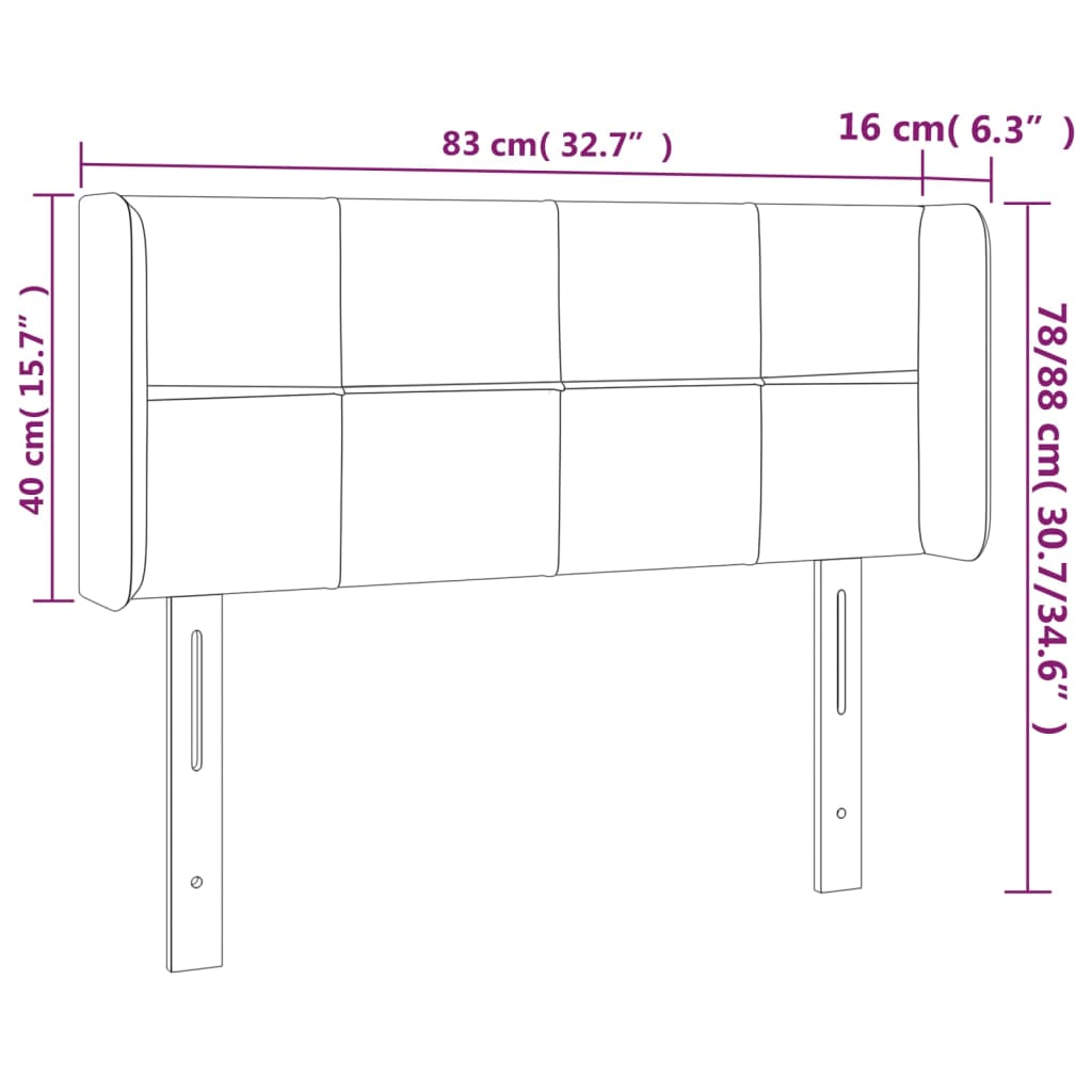 Hoofdbord LED 83x16x78/88 cm fluweel donkergroen Hoofdborden en voetborden | Creëer jouw Trendy Thuis | Gratis bezorgd & Retour | Trendy.nl