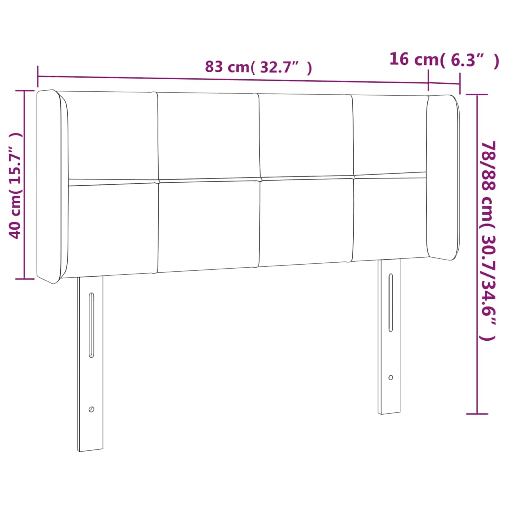 Hoofdbord LED 83x16x78/88 cm fluweel roze Hoofdborden en voetborden | Creëer jouw Trendy Thuis | Gratis bezorgd & Retour | Trendy.nl