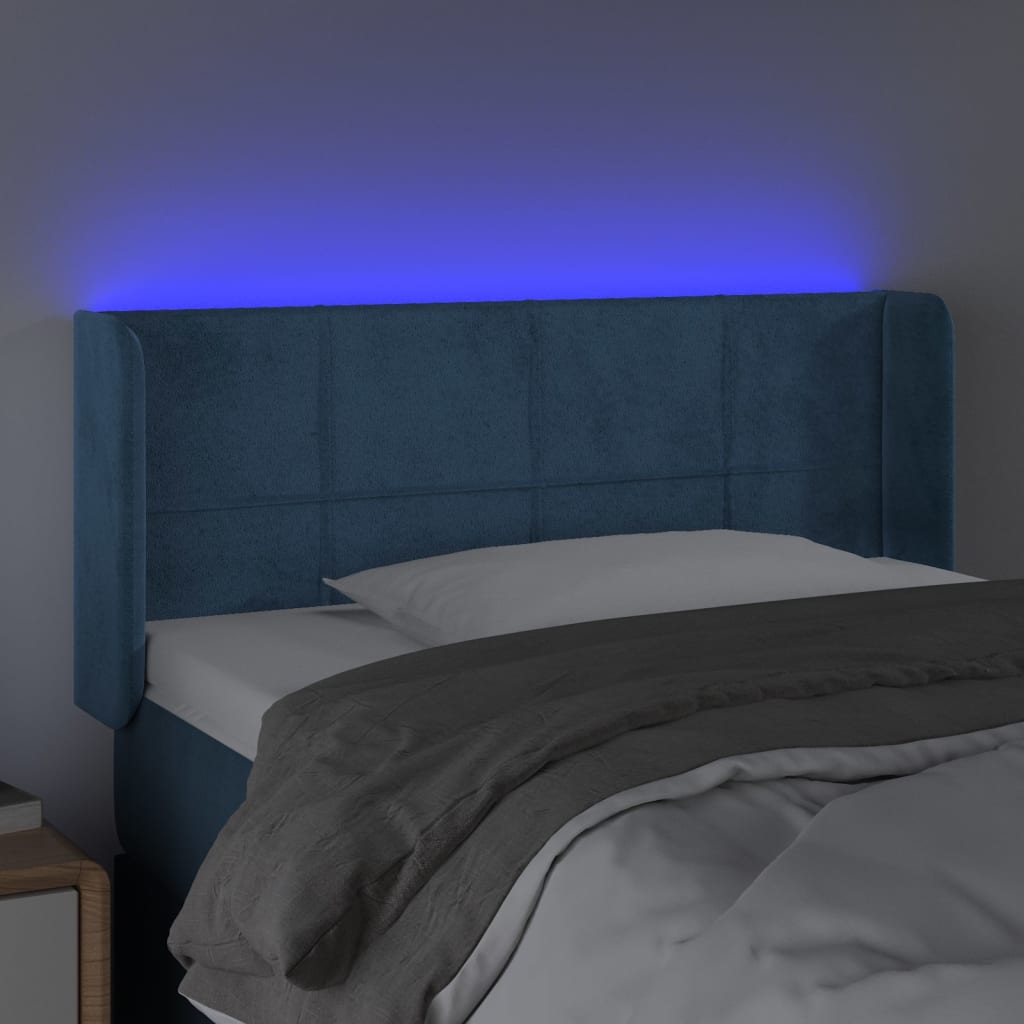 Hoofdbord LED 93x16x78/88 cm fluweel blauw Hoofdborden en voetborden | Creëer jouw Trendy Thuis | Gratis bezorgd & Retour | Trendy.nl