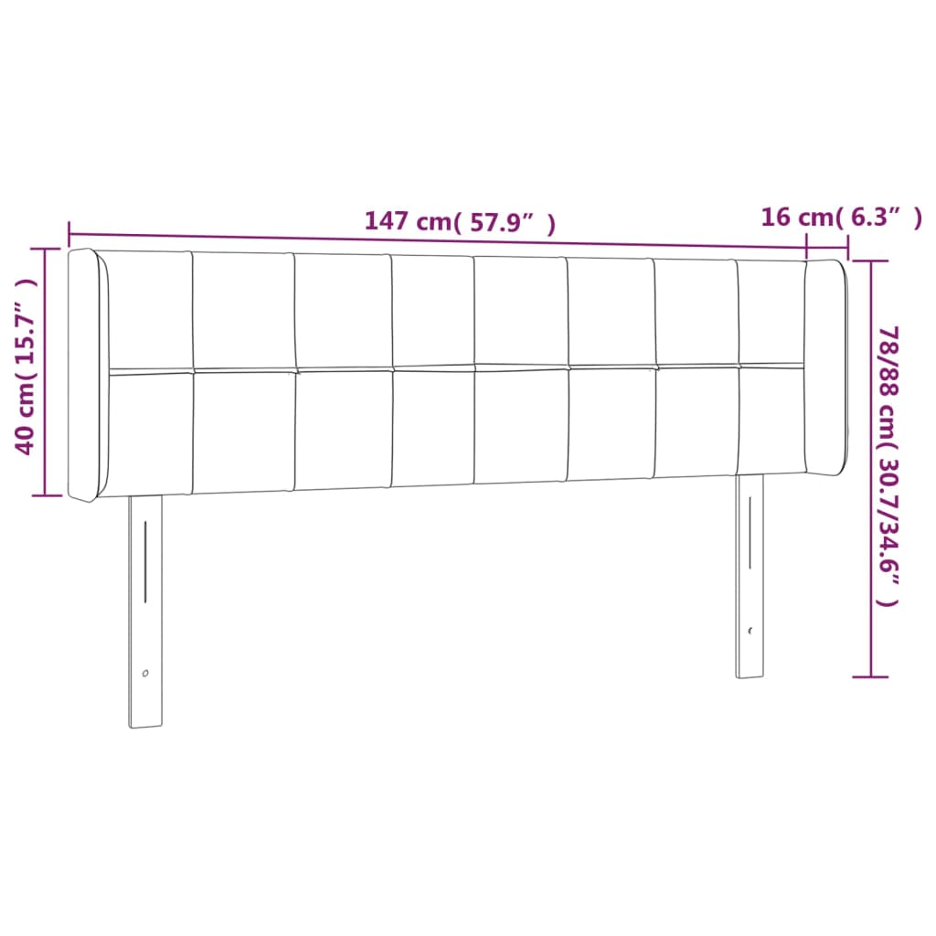 Hoofdbord LED 147x16x78/88 cm fluweel lichtgrijs Hoofdborden en voetborden | Creëer jouw Trendy Thuis | Gratis bezorgd & Retour | Trendy.nl