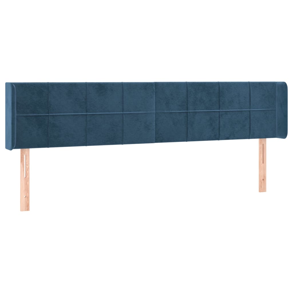 Hoofdbord LED 203x16x78/88 cm fluweel donkerblauw Hoofdborden en voetborden | Creëer jouw Trendy Thuis | Gratis bezorgd & Retour | Trendy.nl