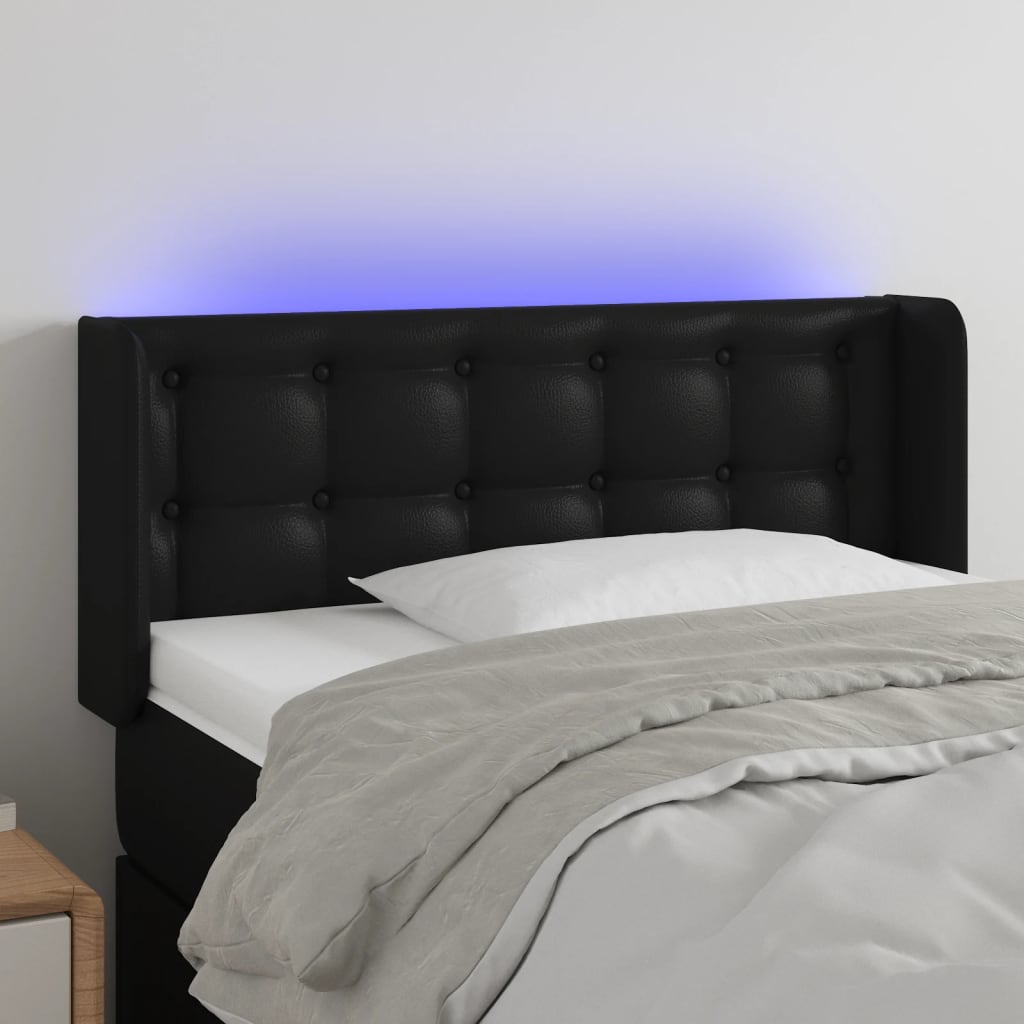 Hoofdbord LED 103x16x78/88 cm kunstleer zwart Hoofdborden en voetborden | Creëer jouw Trendy Thuis | Gratis bezorgd & Retour | Trendy.nl