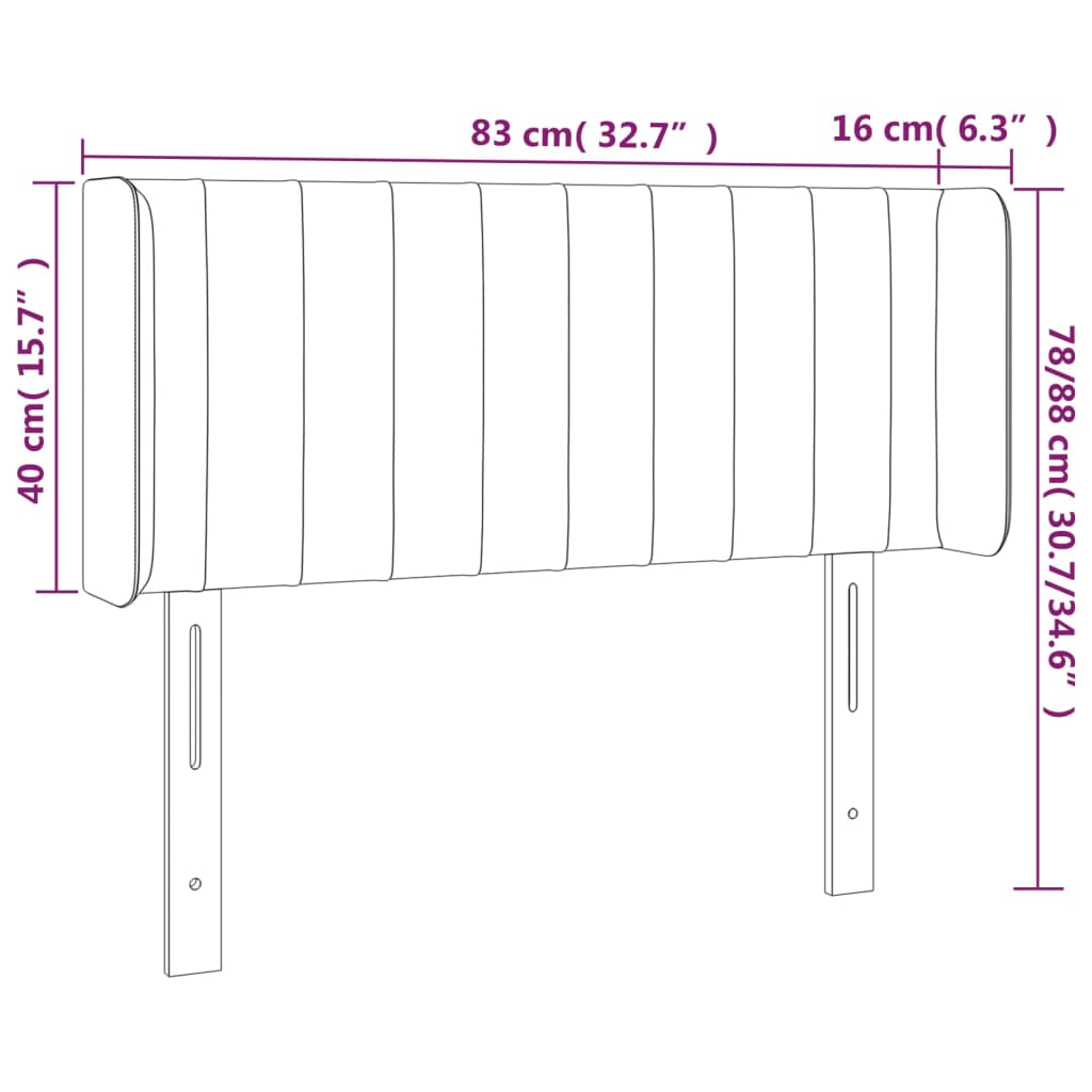 Hoofdbord LED 83x16x78/88 cm fluweel roze Hoofdborden en voetborden | Creëer jouw Trendy Thuis | Gratis bezorgd & Retour | Trendy.nl