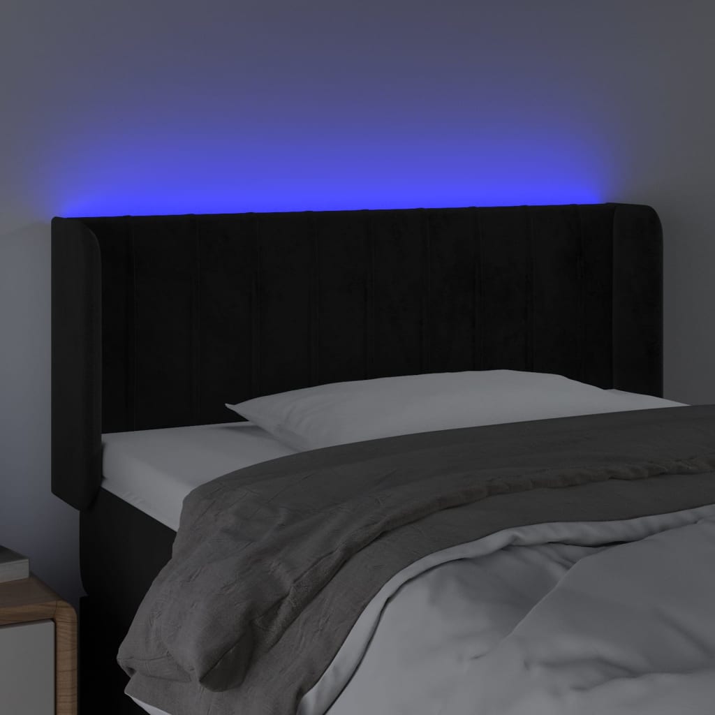 Hoofdbord LED 93x16x78/88 cm fluweel zwart Hoofdborden en voetborden | Creëer jouw Trendy Thuis | Gratis bezorgd & Retour | Trendy.nl