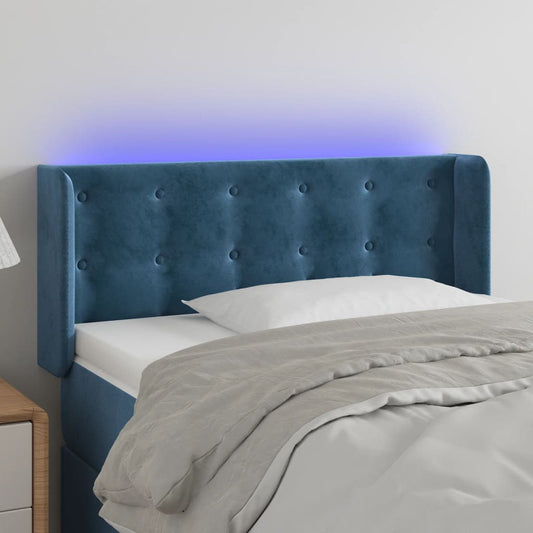 Hoofdbord LED 103x16x78/88 cm fluweel donkerblauw Hoofdborden en voetborden | Creëer jouw Trendy Thuis | Gratis bezorgd & Retour | Trendy.nl