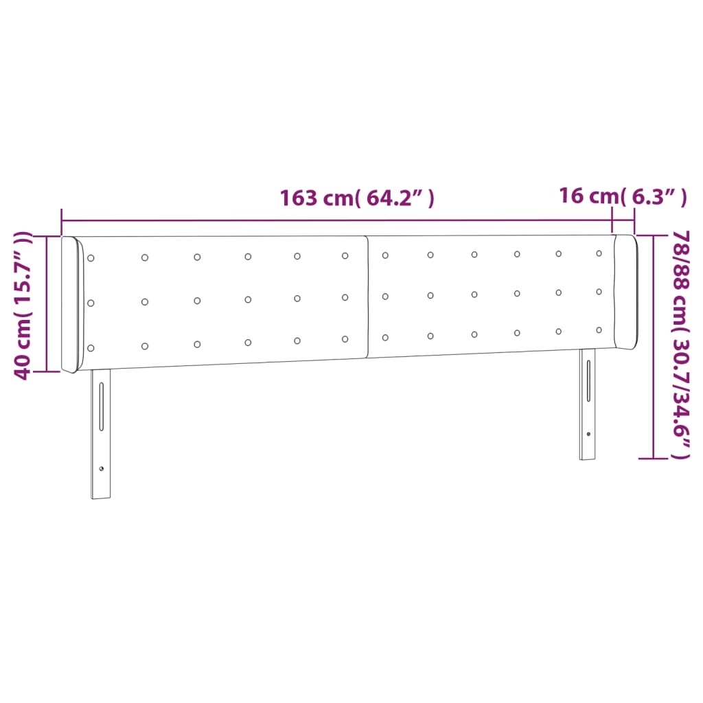 Hoofdbord LED 163x16x78/88 cm fluweel lichtgrijs Hoofdborden en voetborden | Creëer jouw Trendy Thuis | Gratis bezorgd & Retour | Trendy.nl