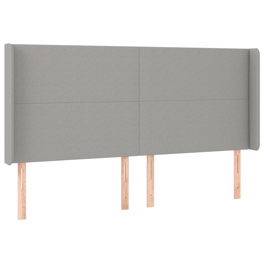 Hoofdbord LED 163x16x118/128 cm stof lichtgrijs Hoofdborden en voetborden | Creëer jouw Trendy Thuis | Gratis bezorgd & Retour | Trendy.nl