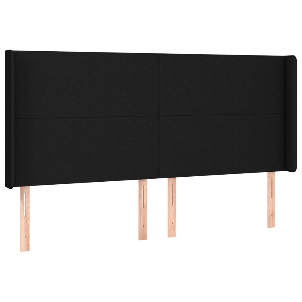 Hoofdbord LED 163x16x118/128 cm stof zwart Hoofdborden en voetborden | Creëer jouw Trendy Thuis | Gratis bezorgd & Retour | Trendy.nl