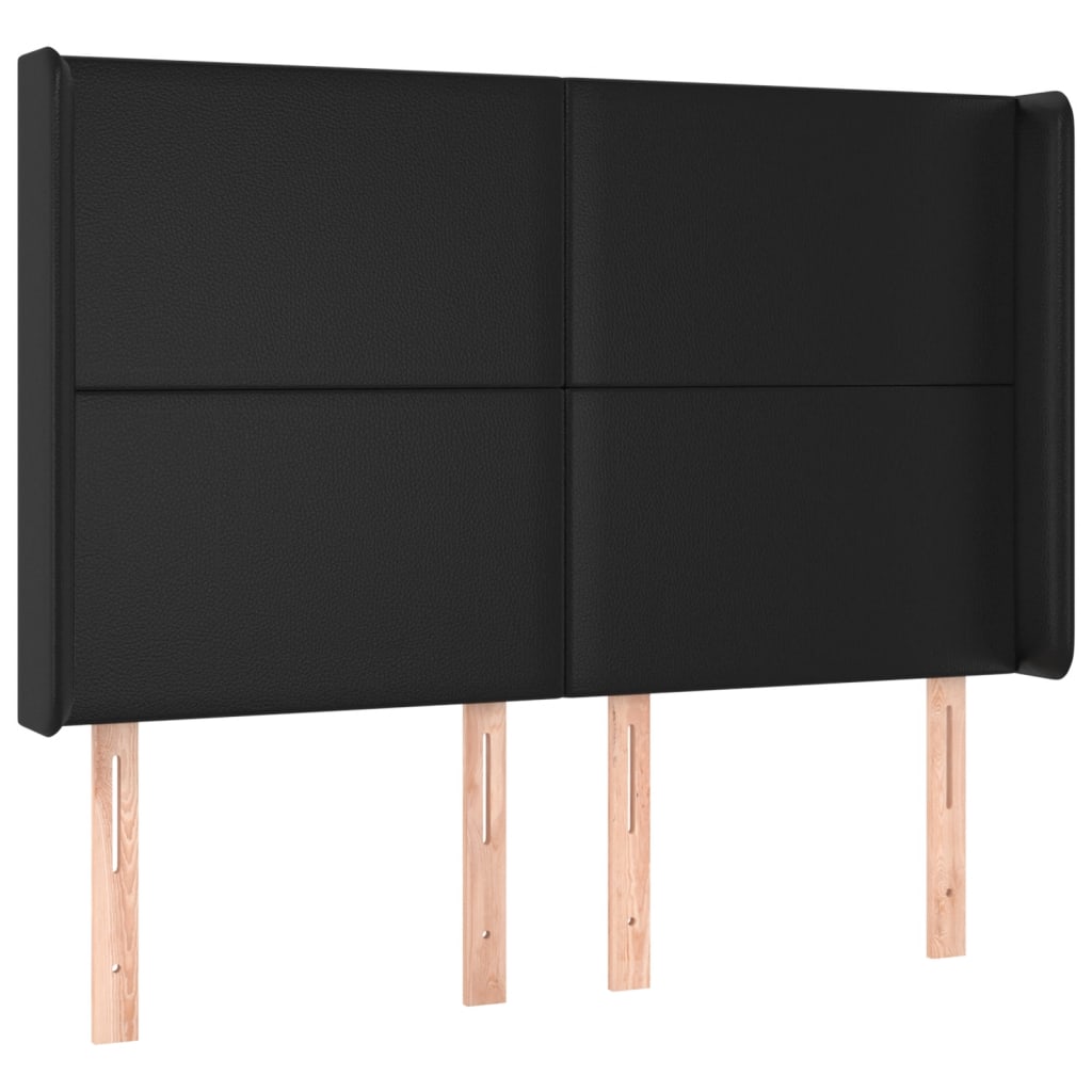 Hoofdbord LED 147x16x118/128 cm kunstleer zwart Hoofdborden en voetborden | Creëer jouw Trendy Thuis | Gratis bezorgd & Retour | Trendy.nl