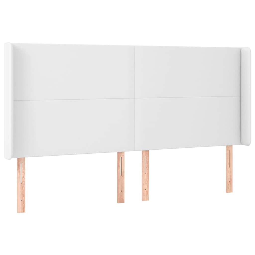 Hoofdbord LED 183x16x118/128 cm kunstleer wit Hoofdborden en voetborden | Creëer jouw Trendy Thuis | Gratis bezorgd & Retour | Trendy.nl