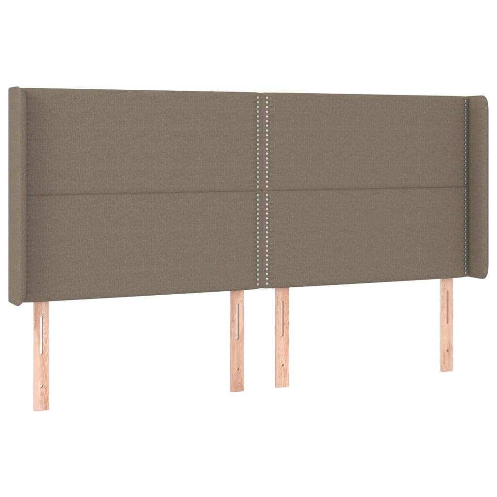 Hoofdbord LED 183x16x118/128 cm stof taupe Hoofdborden en voetborden | Creëer jouw Trendy Thuis | Gratis bezorgd & Retour | Trendy.nl