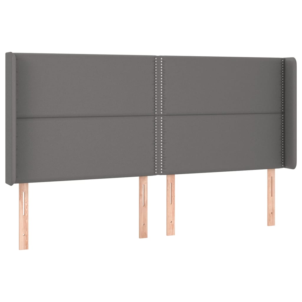 Hoofdbord LED 183x16x118/128 cm kunstleer grijs Hoofdborden en voetborden | Creëer jouw Trendy Thuis | Gratis bezorgd & Retour | Trendy.nl